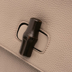 Large Leather Bamboo Daily Satchel