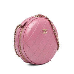 Lambskin CC Round Chain Crossbody_1