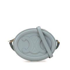 Small Calfskin Cuir Triomphe Oval Crossbody