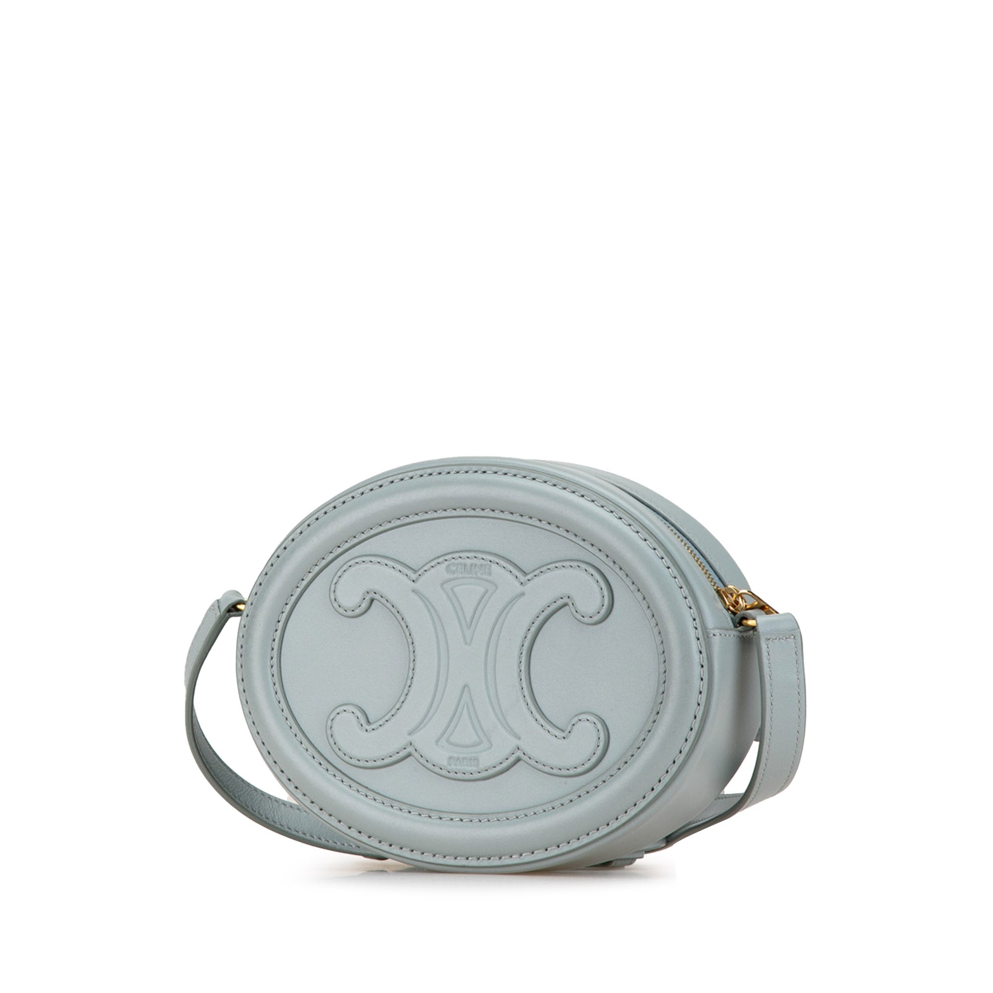 Small Calfskin Cuir Triomphe Oval Crossbody