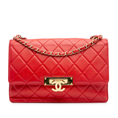 Large Quilted Lambskin Golden Class Flap