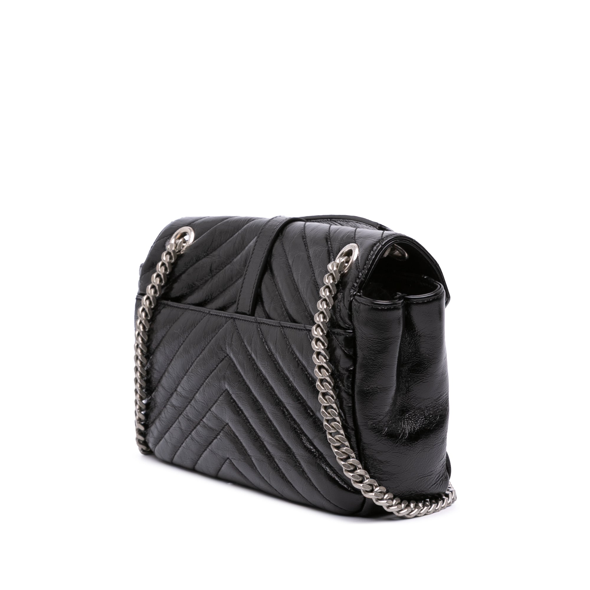 Medium Crinkled Calfskin Punk Chain Bag