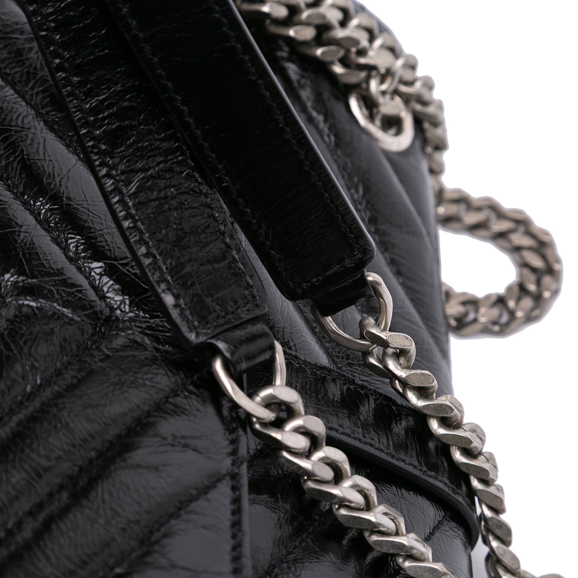 Medium Crinkled Calfskin Punk Chain Bag