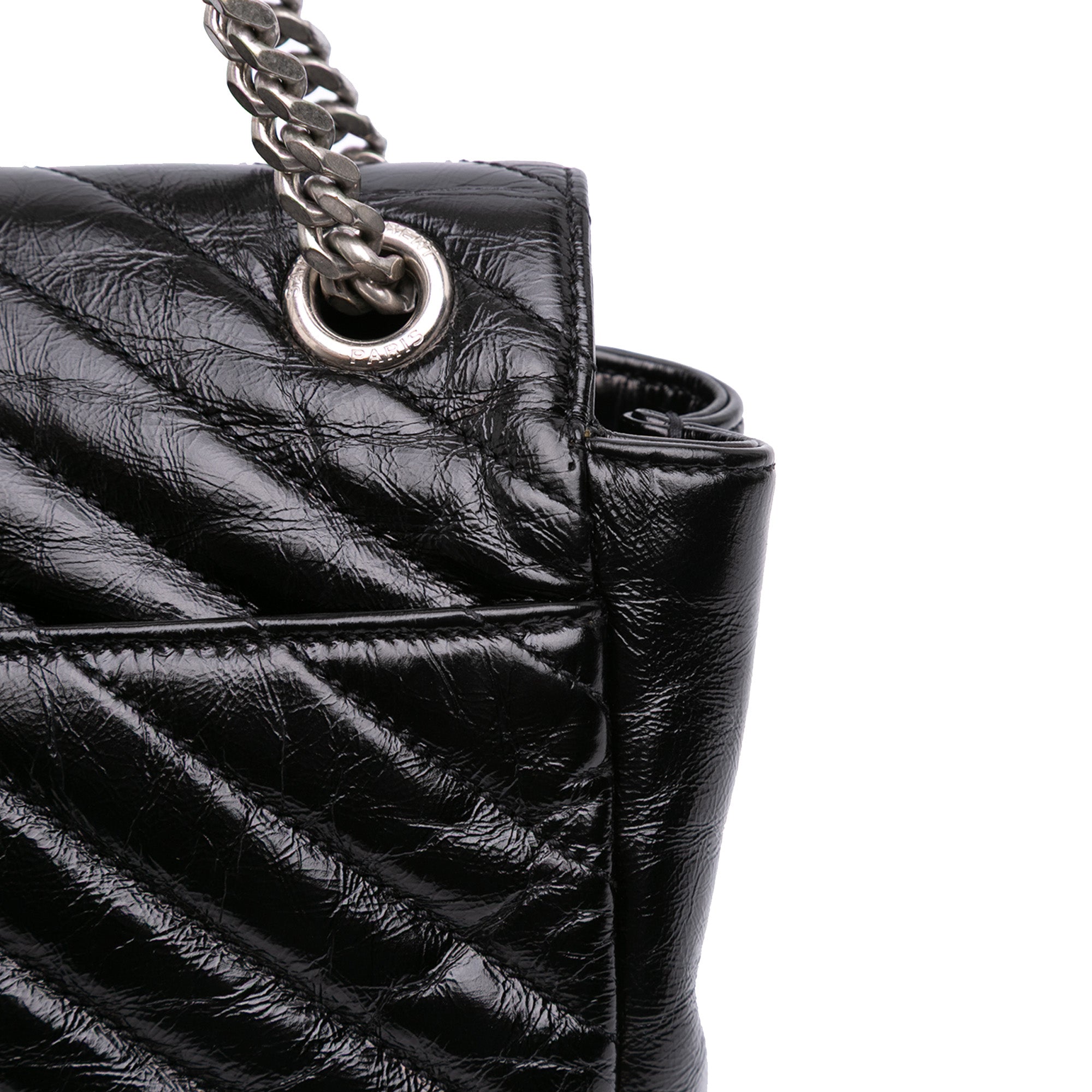 Medium Crinkled Calfskin Punk Chain Bag