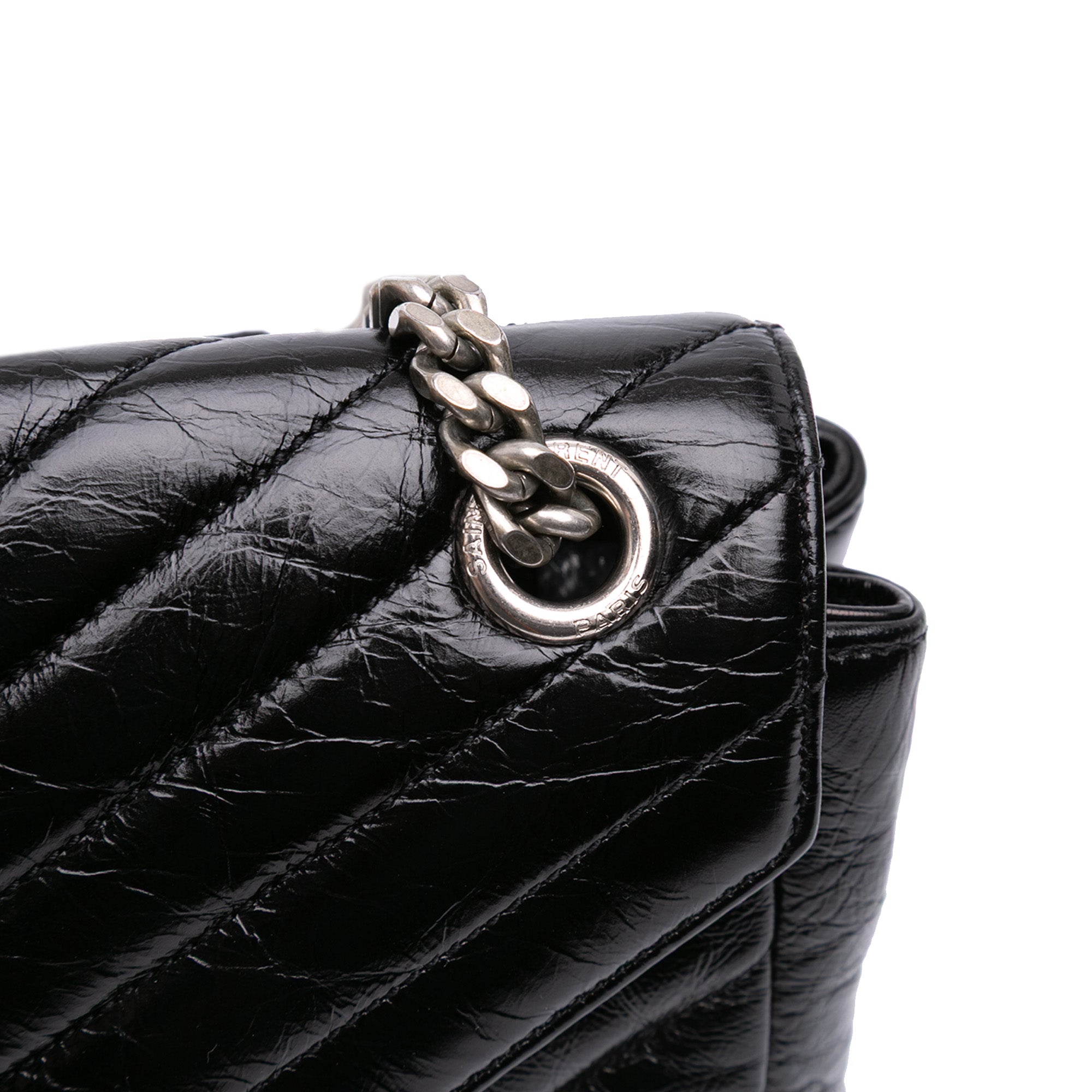 Medium Crinkled Calfskin Punk Chain Bag