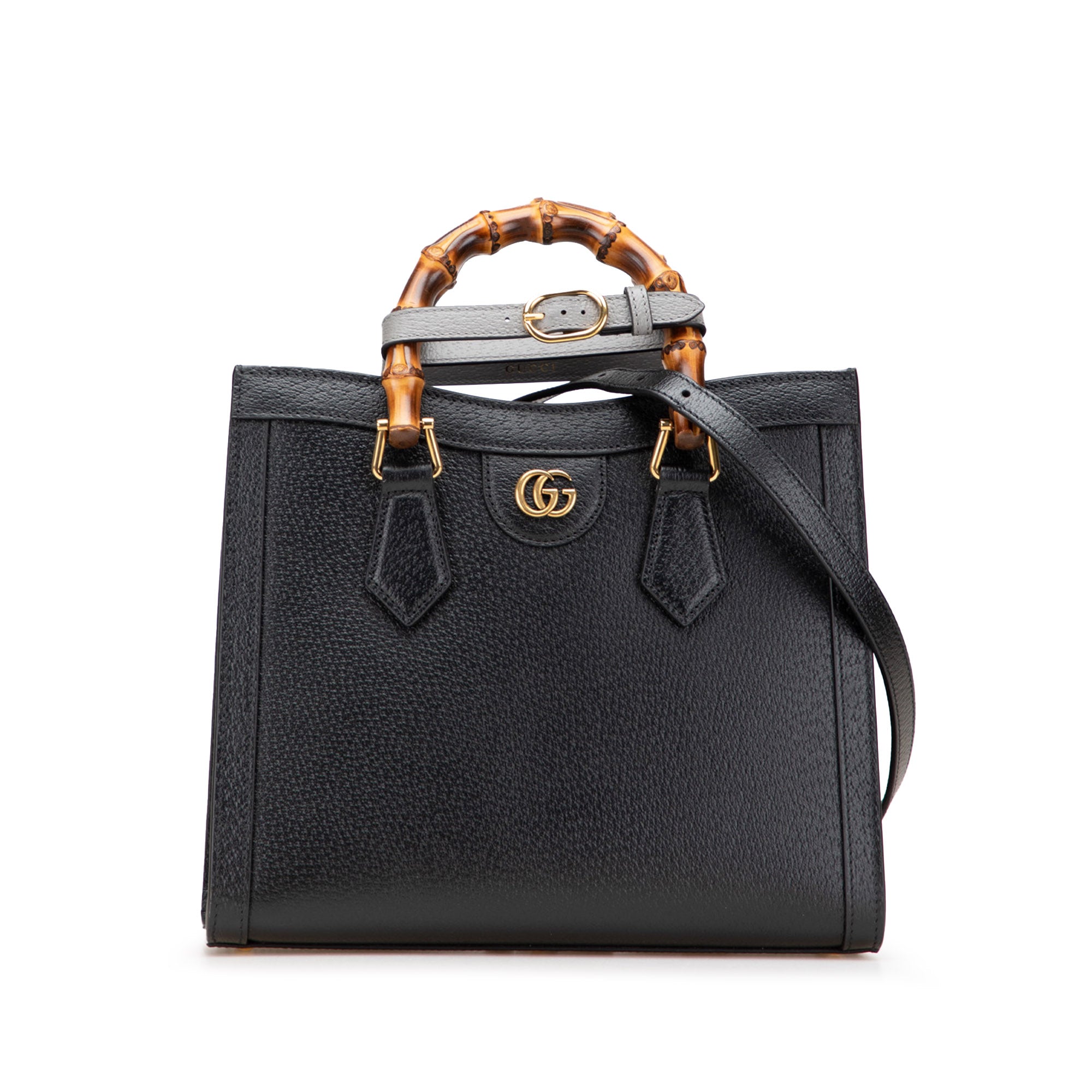 Small Leather Bamboo Diana Satchel