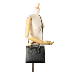 Small Leather Bamboo Diana Satchel
