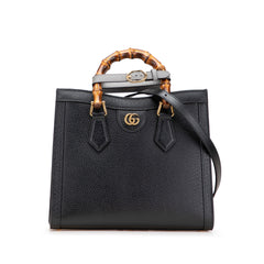 Small Leather Bamboo Diana Satchel