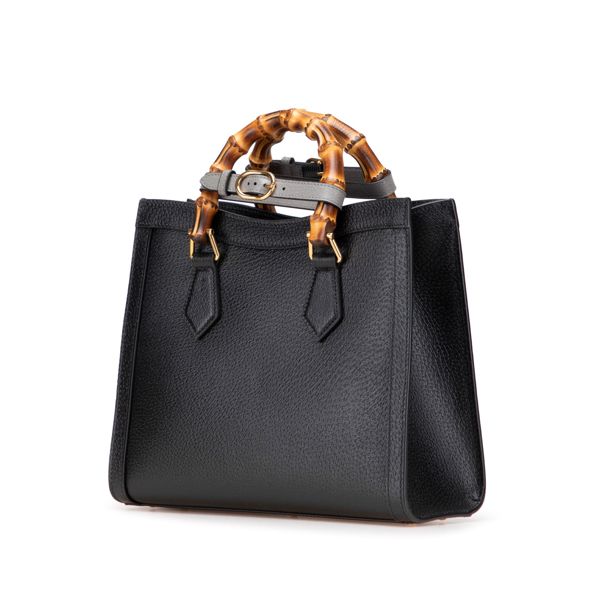 Small Leather Bamboo Diana Satchel