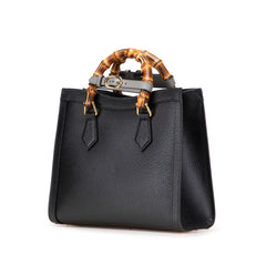 Small Leather Bamboo Diana Satchel