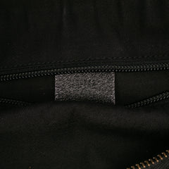 Medium GG Canvas Web Half Moon Crossbody
