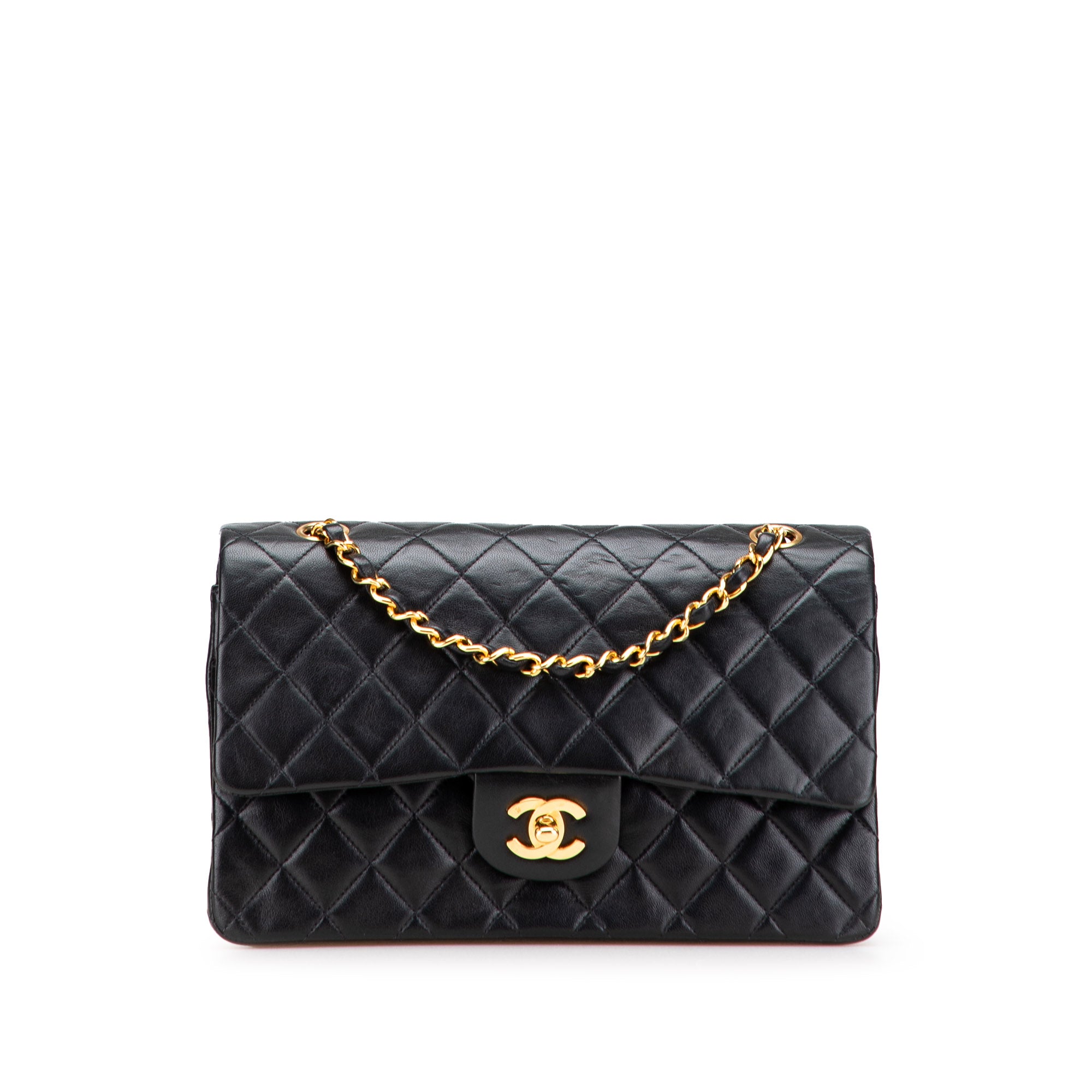 Medium Classic Lambskin Double Flap