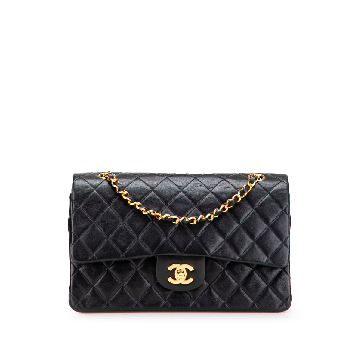 Medium Classic Lambskin Double Flap