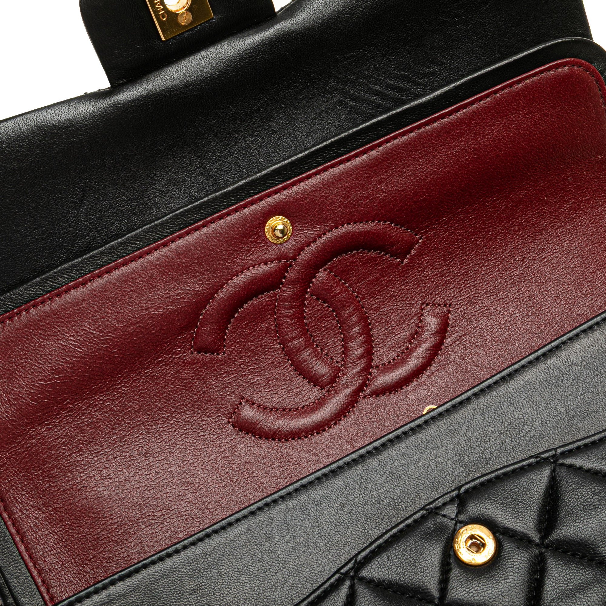 Medium Classic Lambskin Double Flap