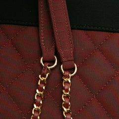 Small Bicolor Quilted Grosgrain Satin Small Mademoiselle Double Flap