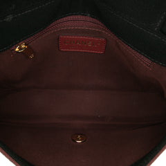Small Bicolor Quilted Grosgrain Satin Small Mademoiselle Double Flap