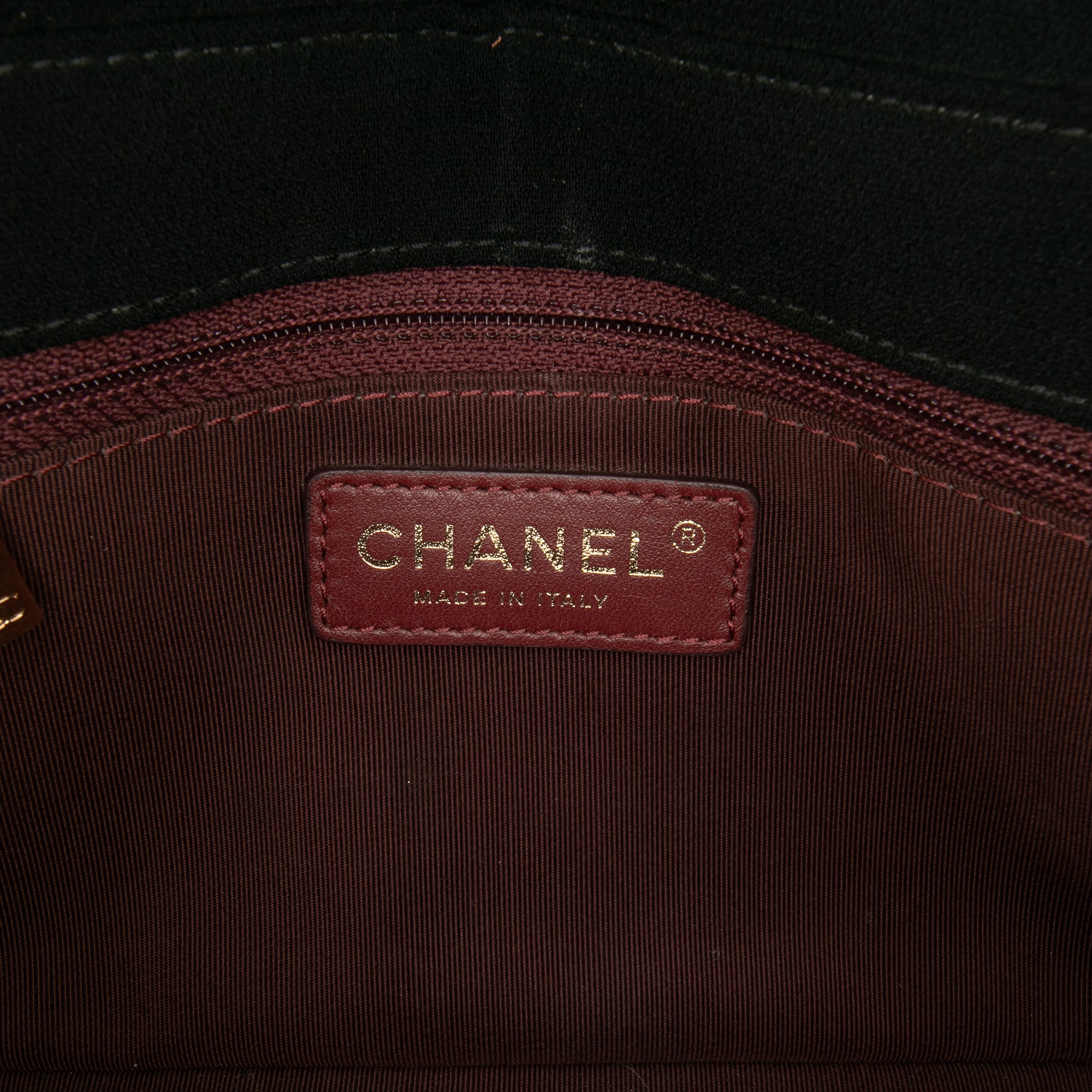 Small Bicolor Quilted Grosgrain Satin Small Mademoiselle Double Flap