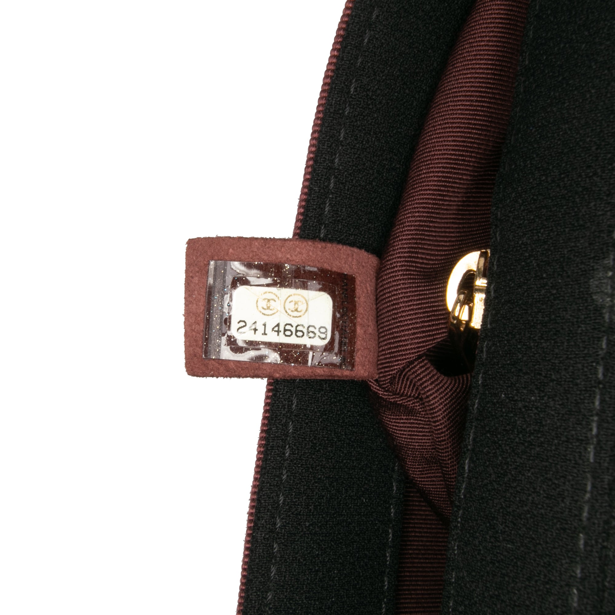 Small Bicolor Quilted Grosgrain Satin Small Mademoiselle Double Flap