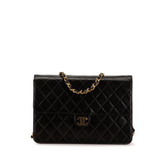 CC Quilted Lambskin Single Flap