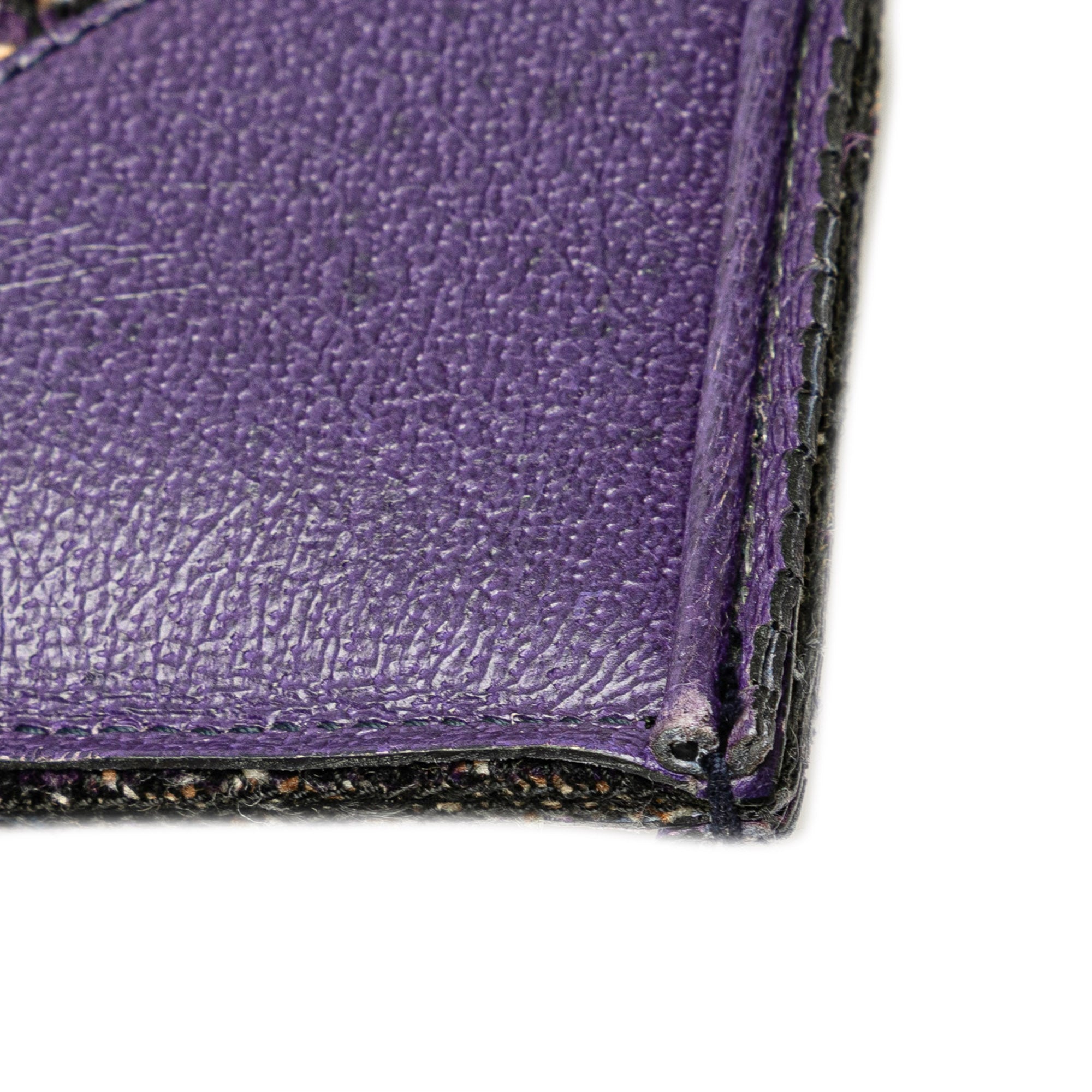 Vitello Trimmed Tweed Flat Tote