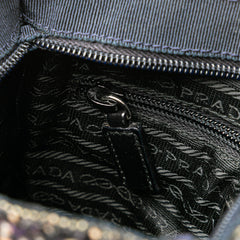 Vitello Trimmed Tweed Flat Tote