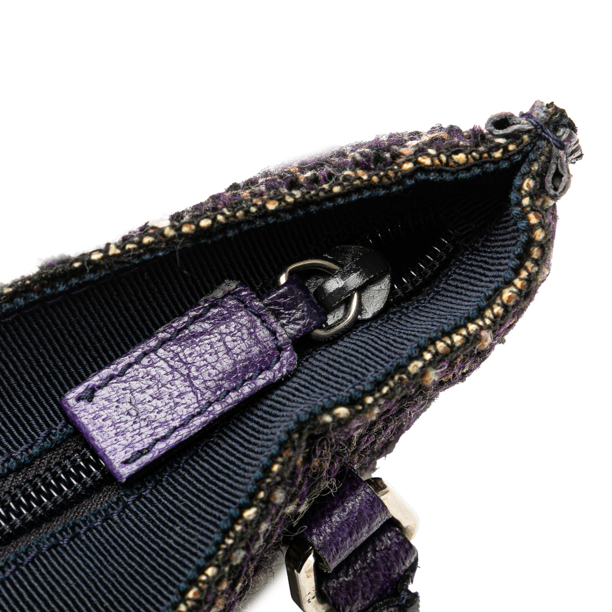 Vitello Trimmed Tweed Flat Tote