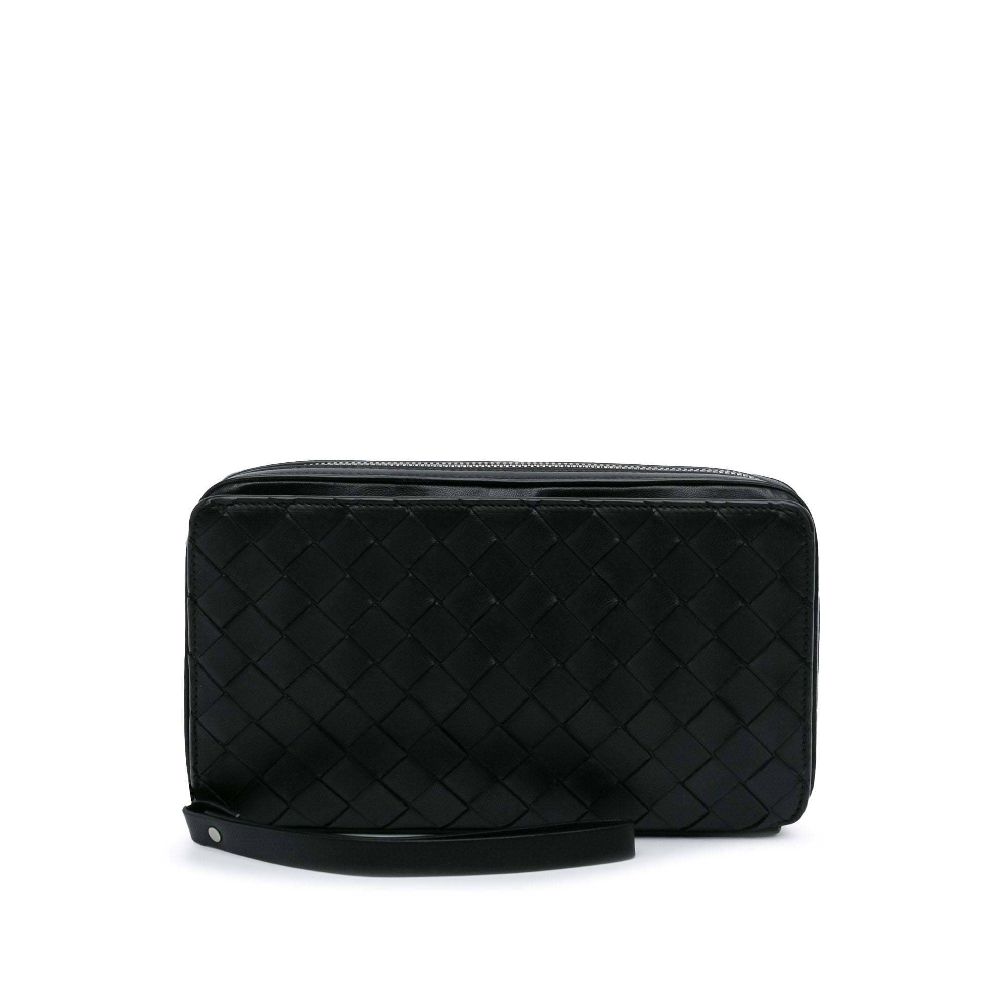 Intrecciato Leather Clutch