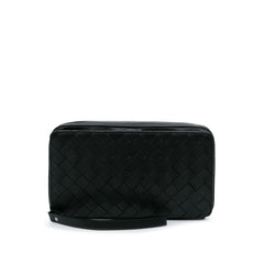 Intrecciato Leather Clutch