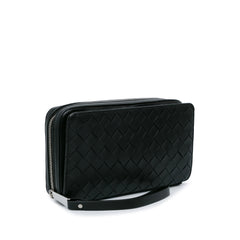 Intrecciato Leather Clutch