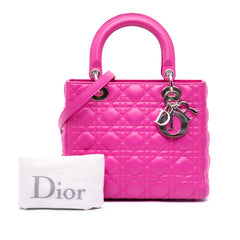 Medium Lambskin Cannage Lady Dior