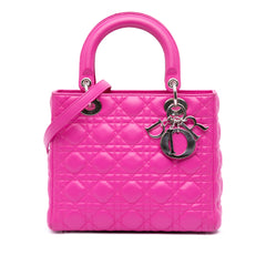 Medium Lambskin Cannage Lady Dior