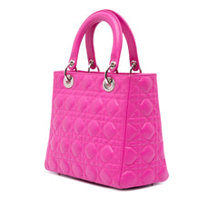 Medium Lambskin Cannage Lady Dior