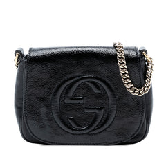 Small Patent Soho Chain Flap Crossbody