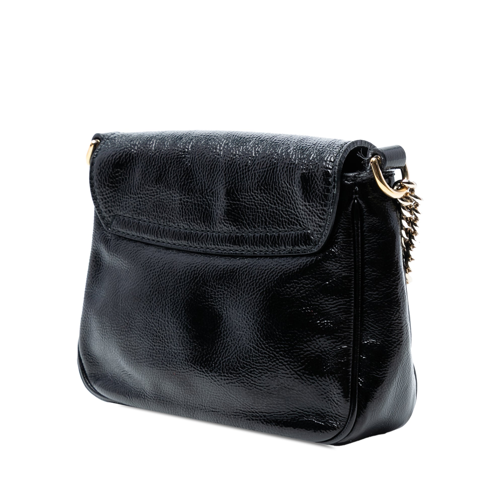 Small Patent Soho Chain Flap Crossbody
