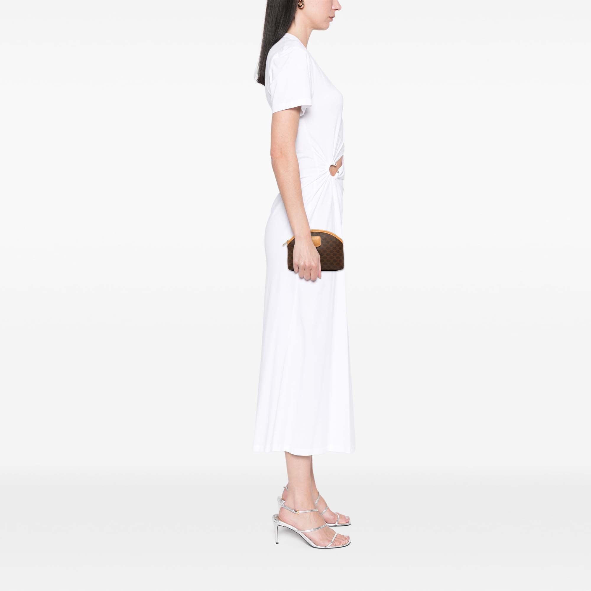 Macadam Coated Canvas Pouch