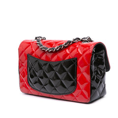 Mini Rectangular Bicolor Patent Single Flap