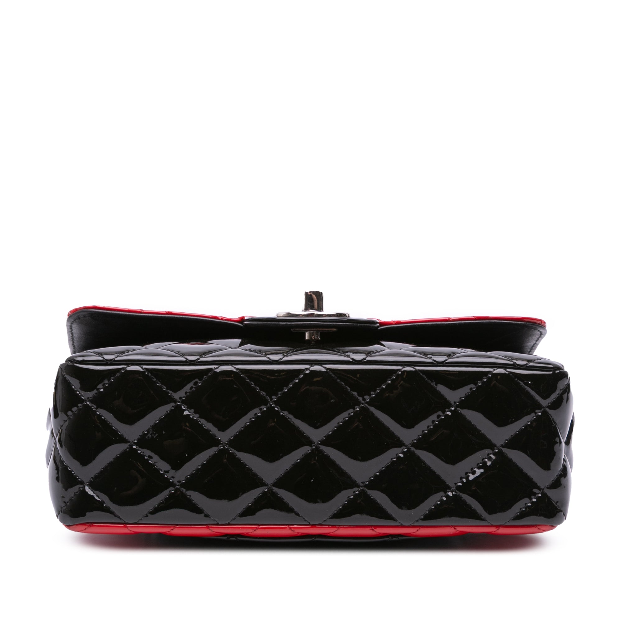 Mini Rectangular Bicolor Patent Single Flap