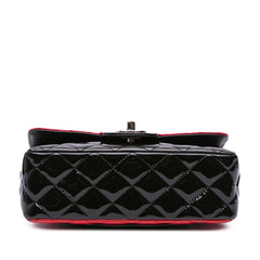 Mini Rectangular Bicolor Patent Single Flap