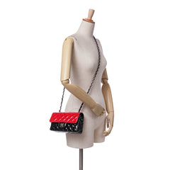 Mini Rectangular Bicolor Patent Single Flap