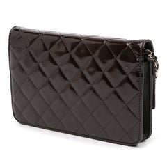 Quilted Patent Brilliant Wallet On Chain