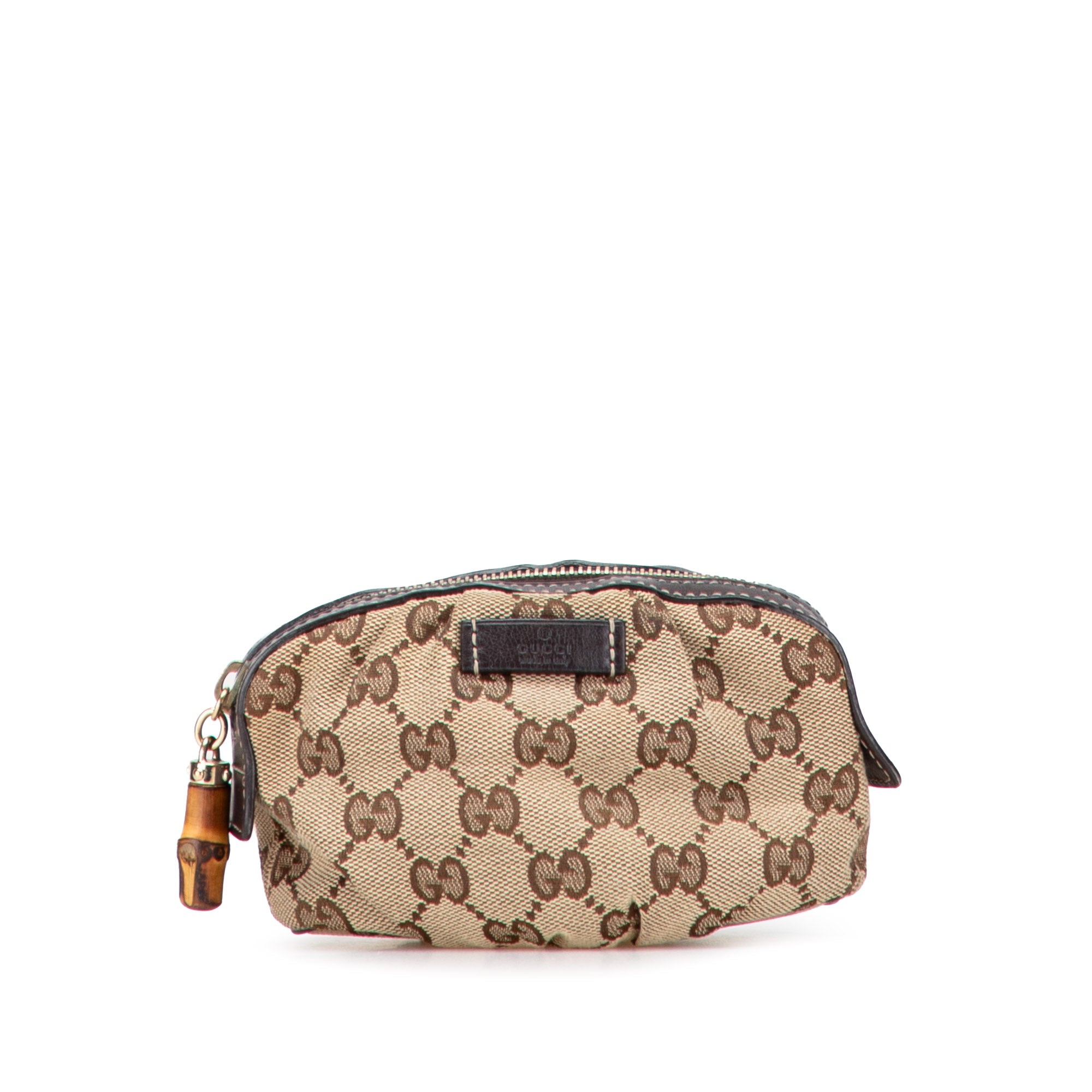 GG Canvas Bamboo Cosmetic Pouch