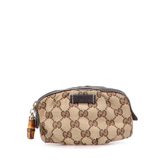 GG Canvas Bamboo Cosmetic Pouch