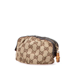 GG Canvas Bamboo Cosmetic Pouch
