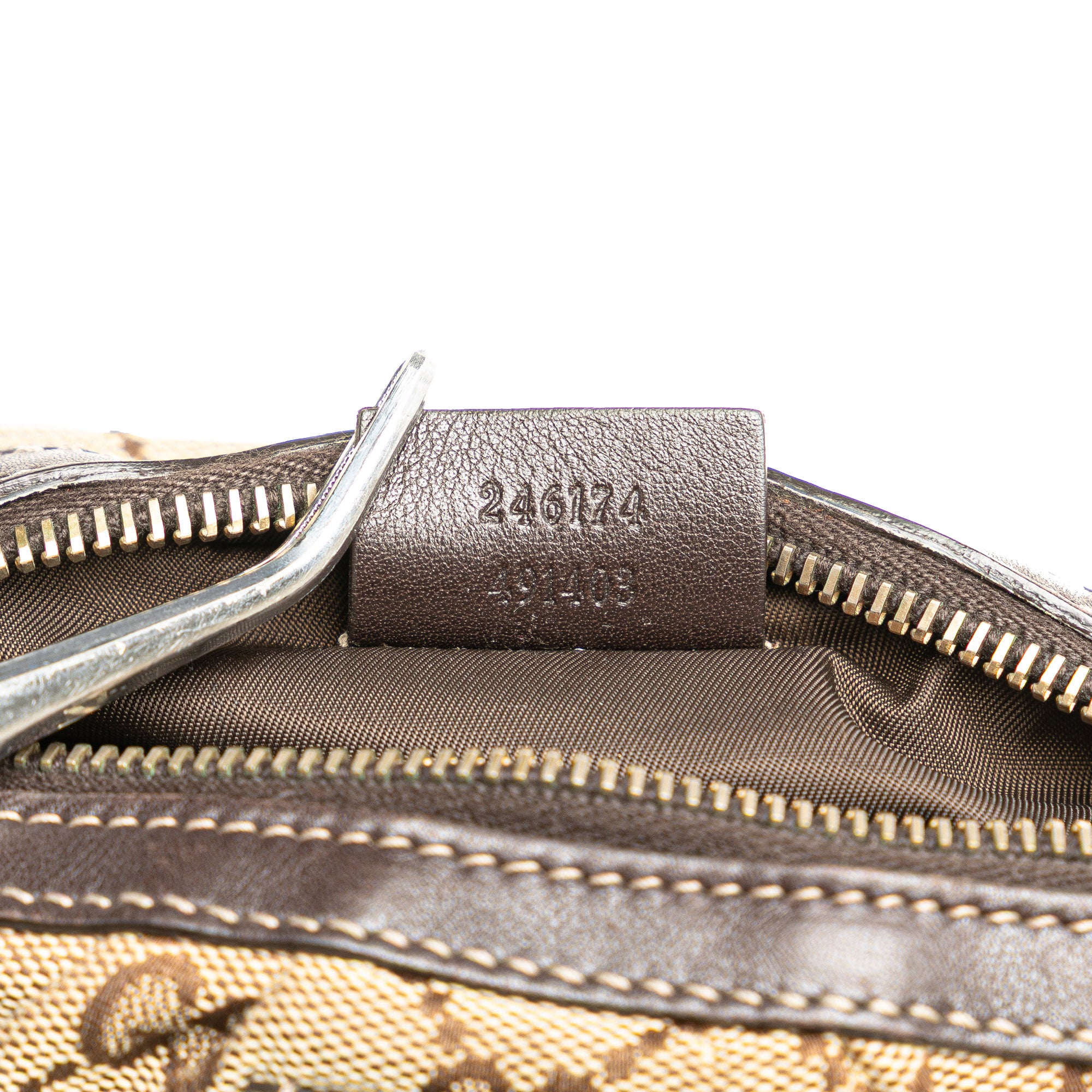 GG Canvas Bamboo Cosmetic Pouch