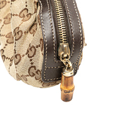 GG Canvas Bamboo Cosmetic Pouch