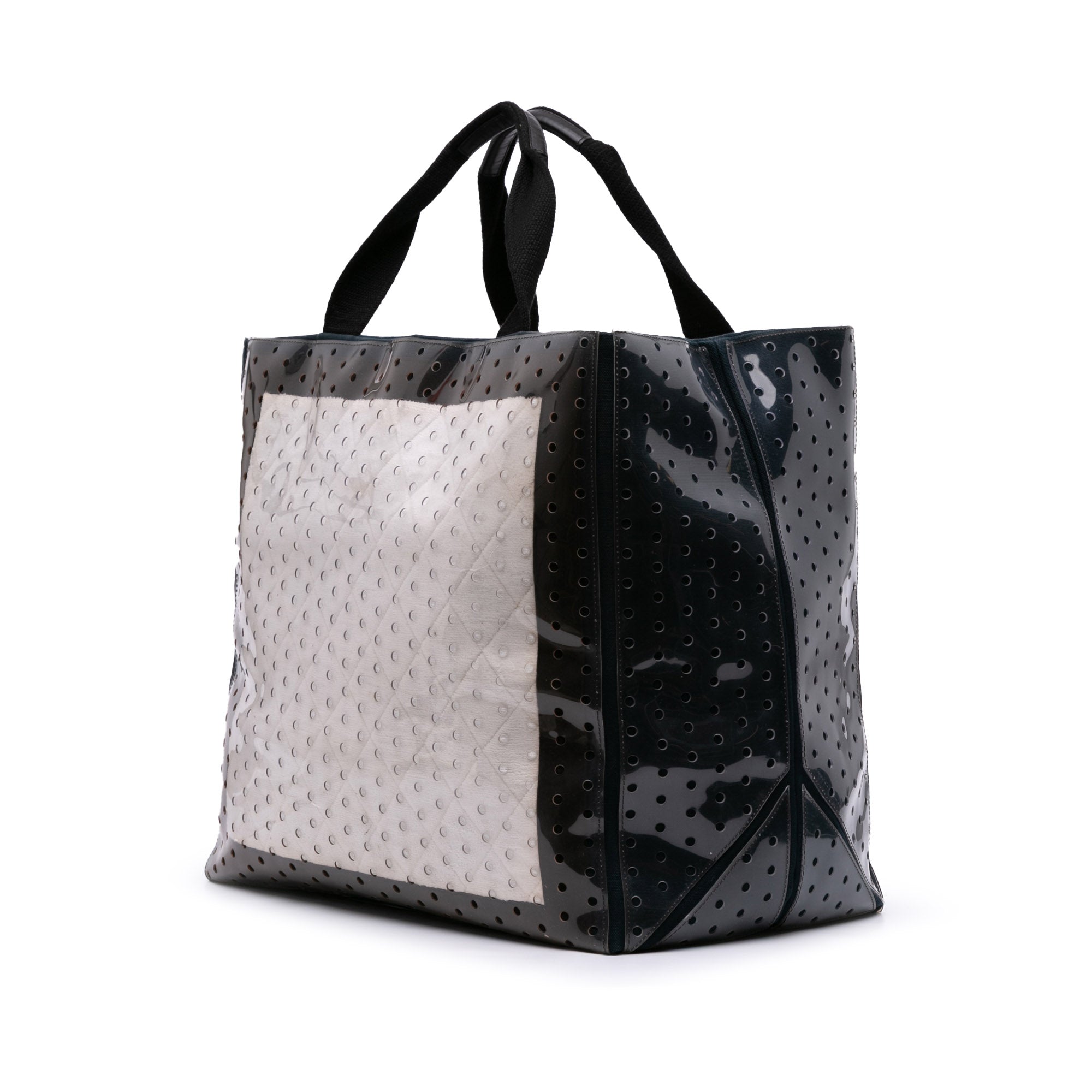 CC Quilted Cotton and PVC Punching Tote