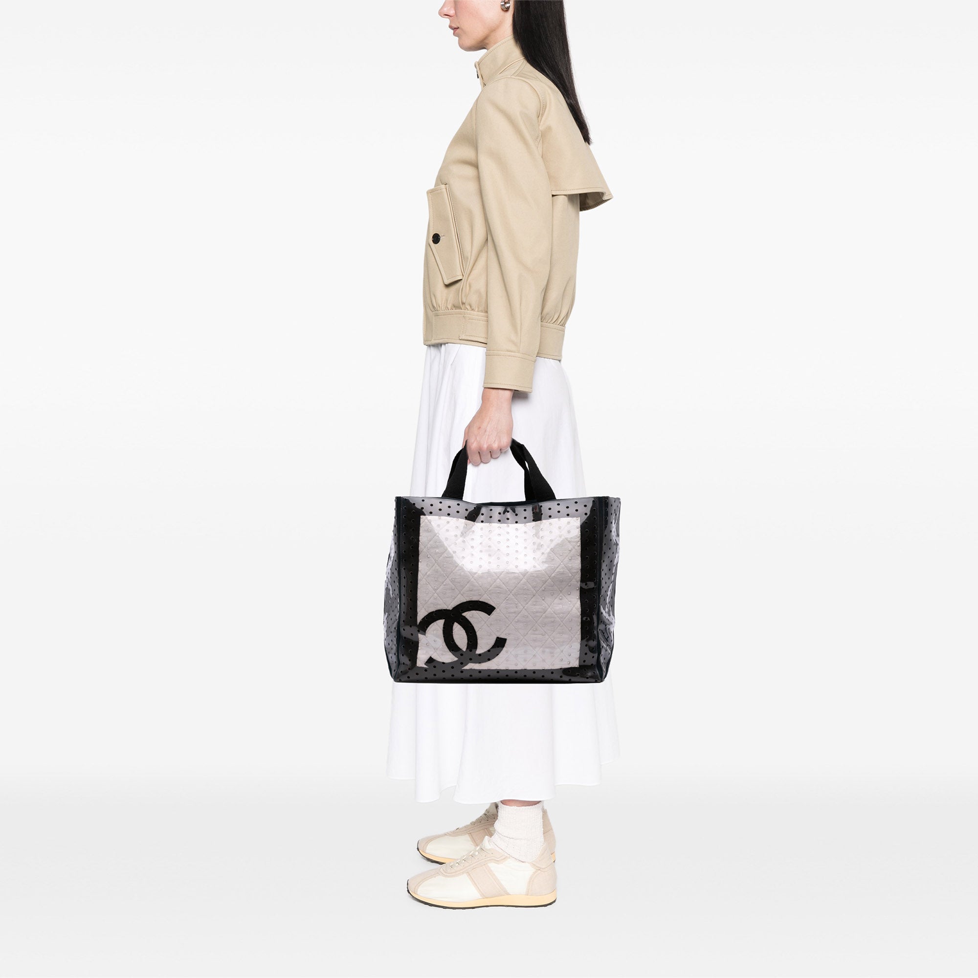 CC Quilted Cotton and PVC Punching Tote