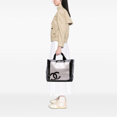 CC Quilted Cotton and PVC Punching Tote