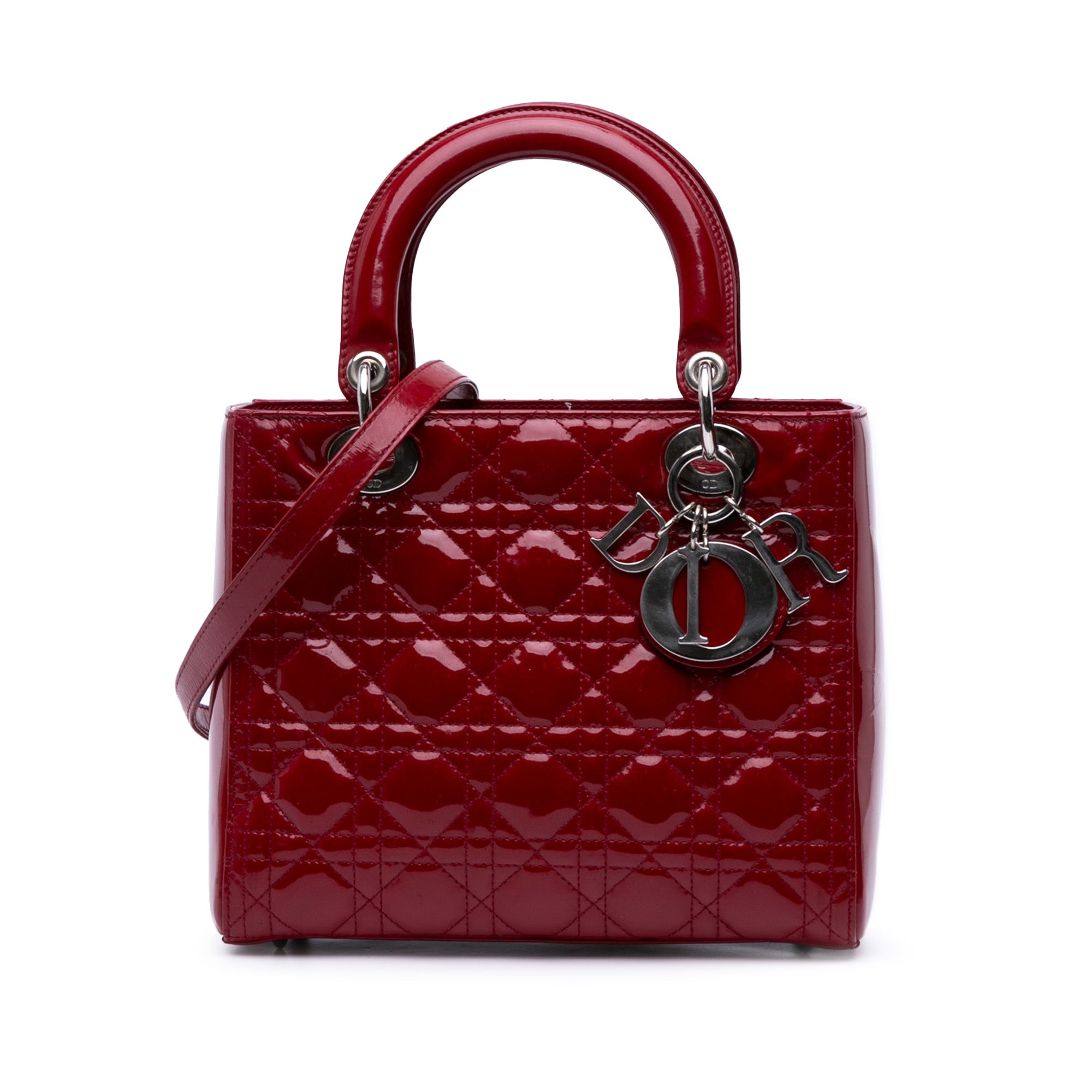 Medium Patent Cannage Lady Dior