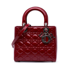 Medium Patent Cannage Lady Dior
